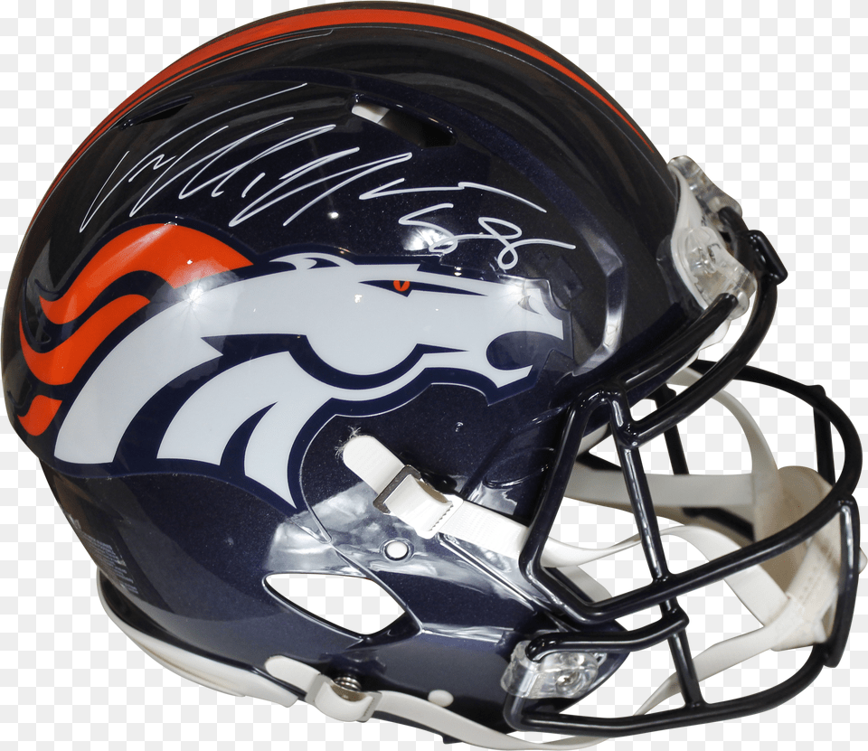 Von Miller Autographed Broncos Speed Proline Helmet Denver Broncos Free Png