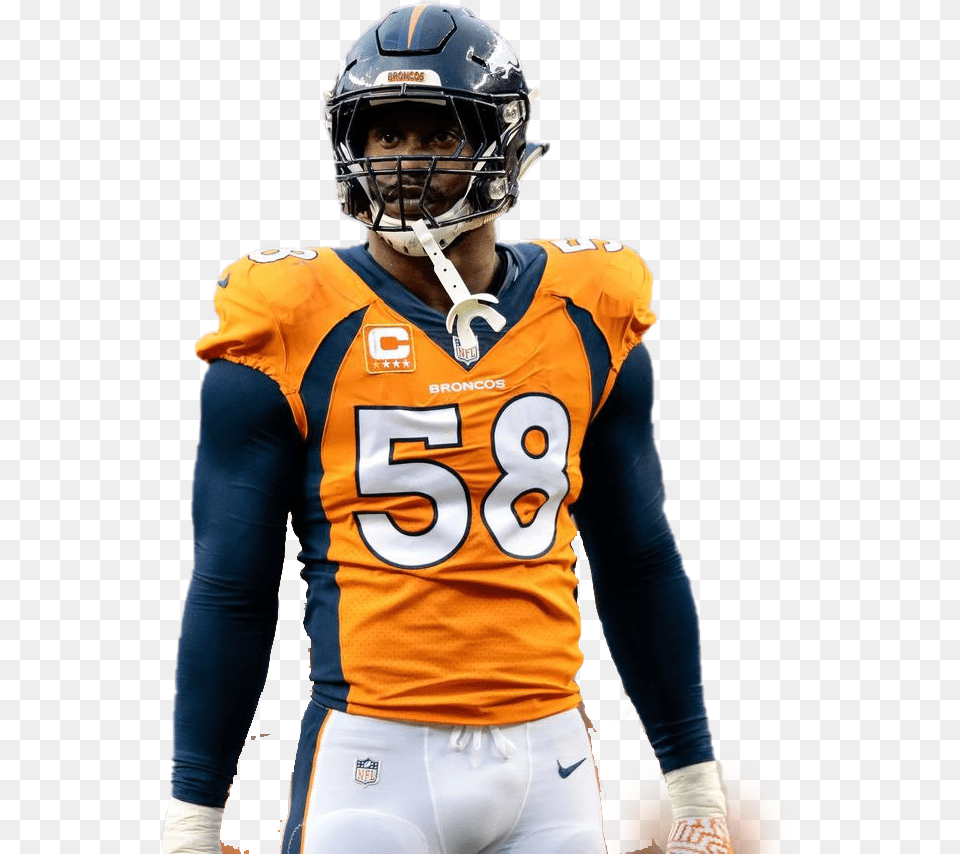 Von Miller Face Mask, Helmet, American Football, Sport, Playing American Football Free Png Download