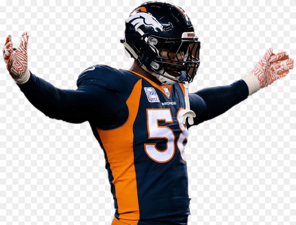 Von Miller Image Football Player, Helmet, American Football, Person, Playing American Football Free Png Download