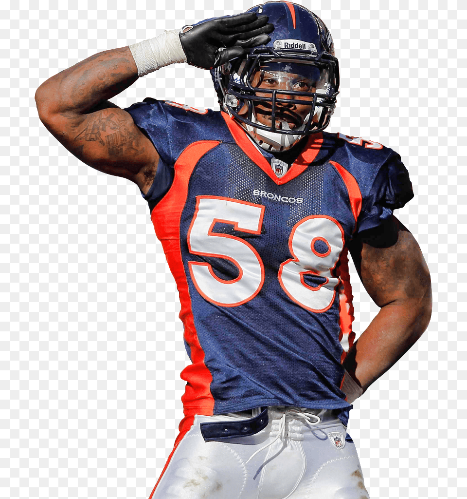 Von Miller Iphone 7 Plus Case, Helmet, Playing American Football, Person, Sport Free Png