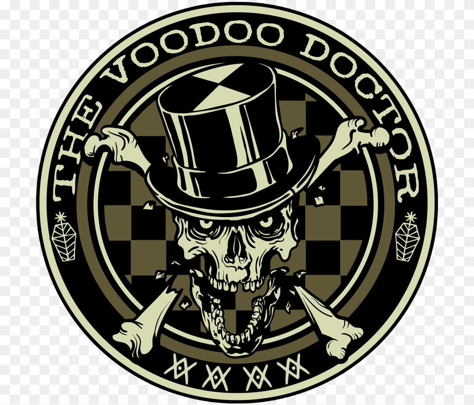 Voodoo Skull Top Hat, Emblem, Person, Symbol, Logo Free Png Download