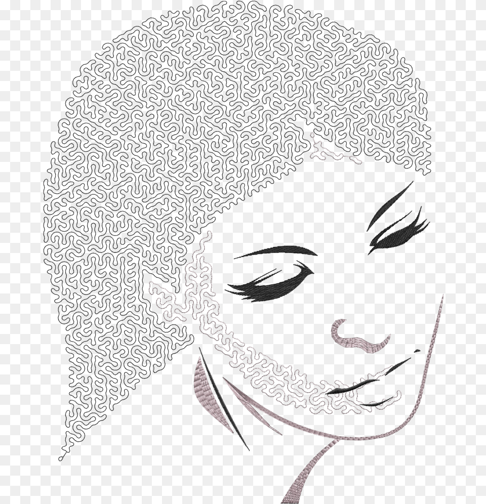 Voor Easy Black And White Drawings Tumblr Indian Sketch, Silhouette, Person, Face, Head Free Transparent Png