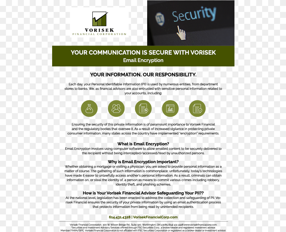 Vorisek Email Encryption Onesheet Fnl Flyer, Text Free Png