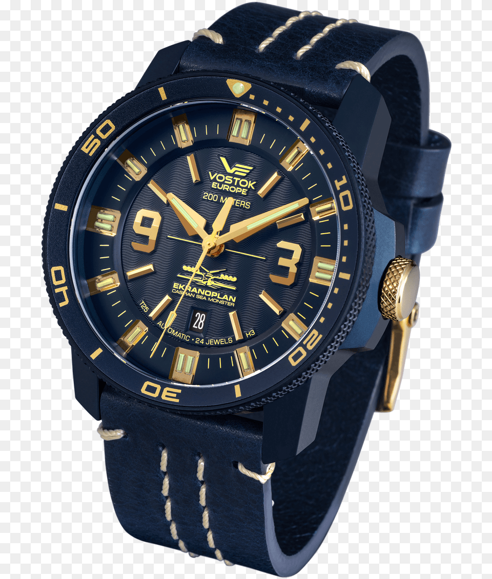 Vostok Europe Ekranoplan Blue, Arm, Body Part, Person, Wristwatch Png Image