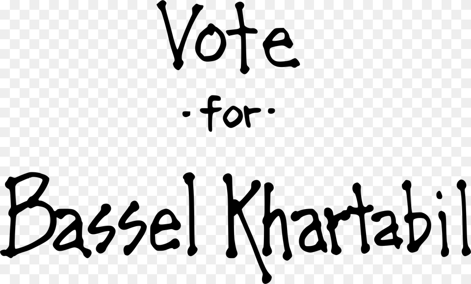 Vote For Freebassel Clip Arts Calligraphy, Gray Png Image