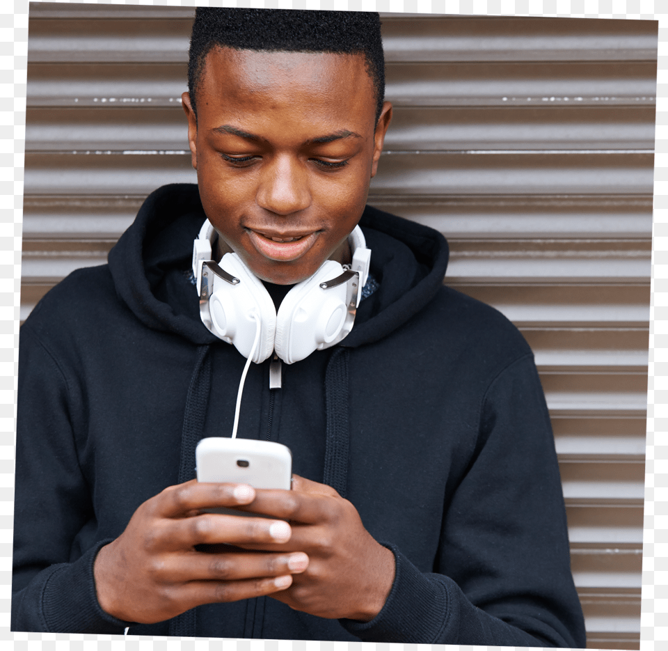 Vote Guide Use Teenage Boy Addicted To His Phone, Finger, Body Part, Person, Electronics Free Png Download