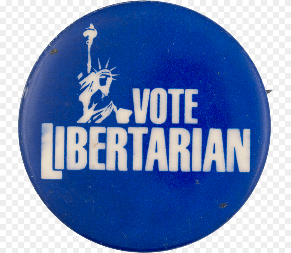 Vote Libertarian Political Button Museum Badge, Logo, Symbol, Sign Png Image