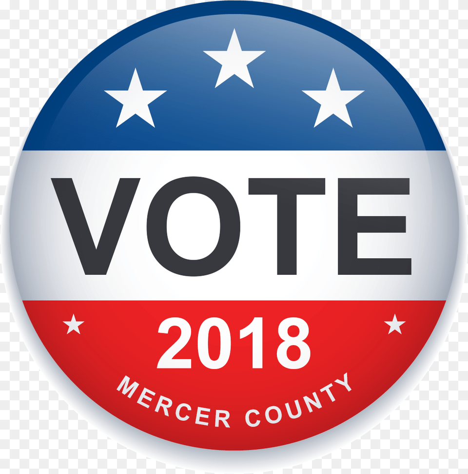 Vote Mercer County Logo Vote Logo, Badge, Symbol, Disk Png