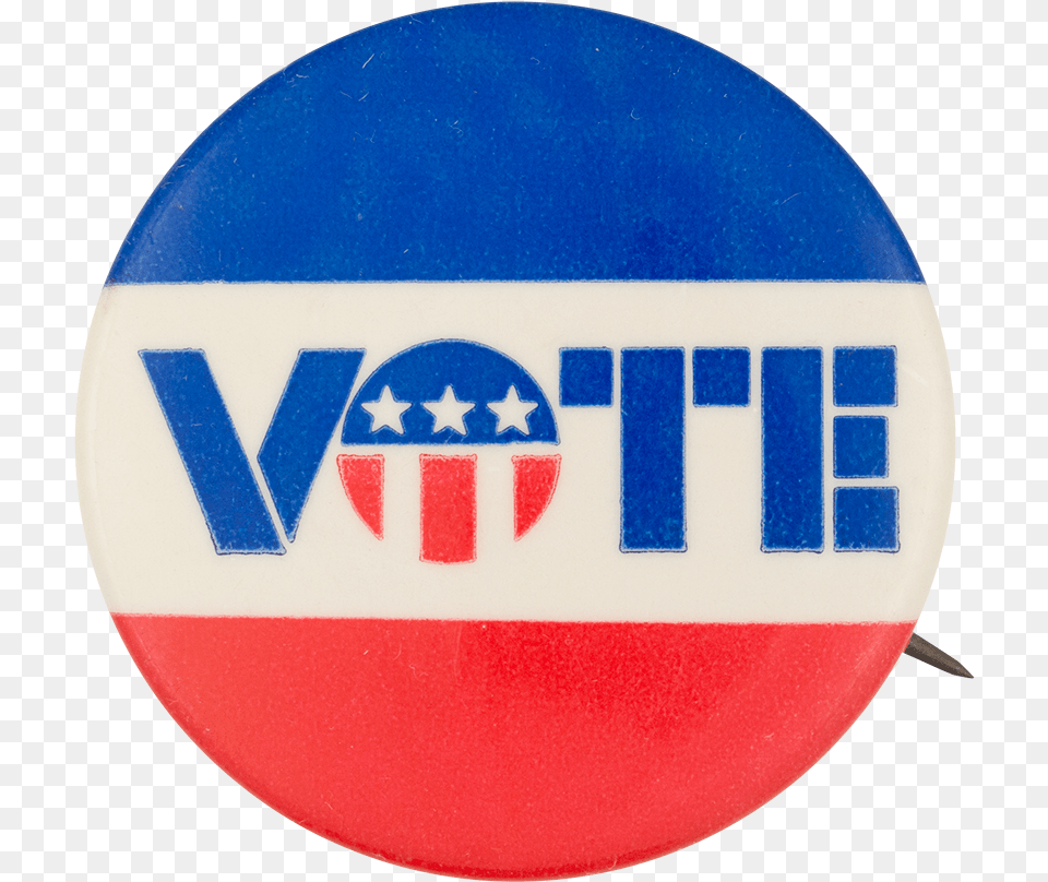 Vote Red White And Blue Badge, Logo, Symbol, Ball, Football Free Png