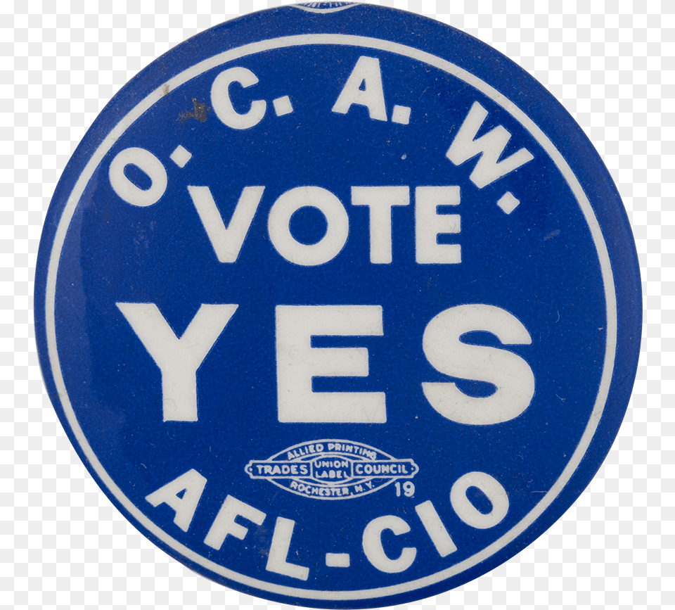 Vote Yes Club Button Museum St Clare39s Medical Center Logo, Badge, Symbol, Sign, Road Sign Png Image