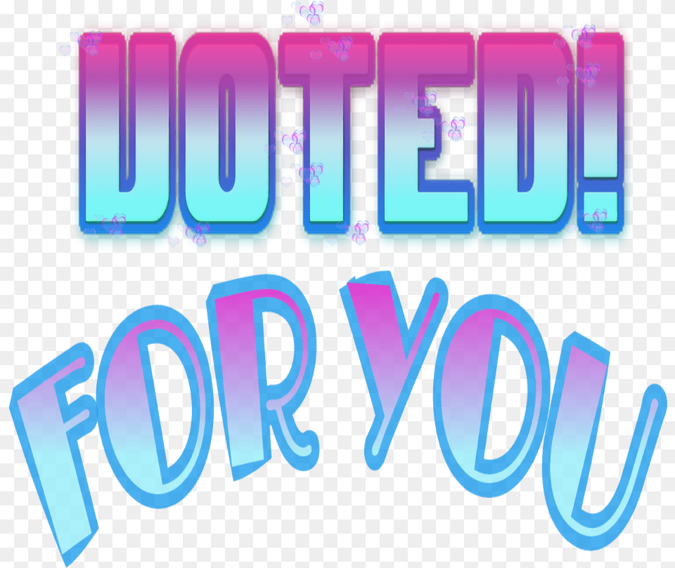 Voted Graphic Design, Light, Neon, Purple, Text Png