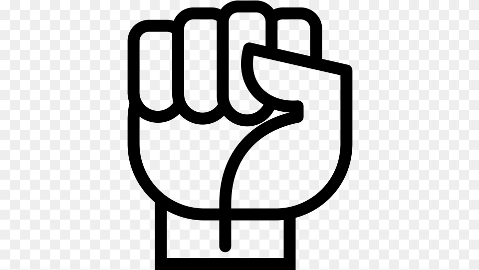 Voting Drawing Right Transparent Background Fist Icon, Gray Free Png Download