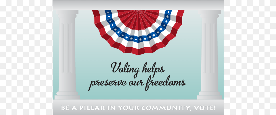 Voting Helps Preserve Our Freedoms Banner Vector Graphics Map, American Flag, Flag, Text Free Transparent Png