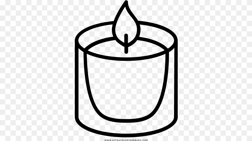 Votive Candle Coloring, Gray Free Transparent Png