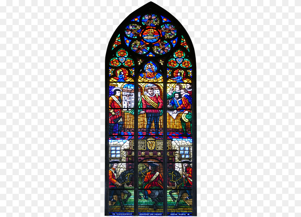 Votivkirche, Art, Stained Glass, Person, Adult Free Png Download