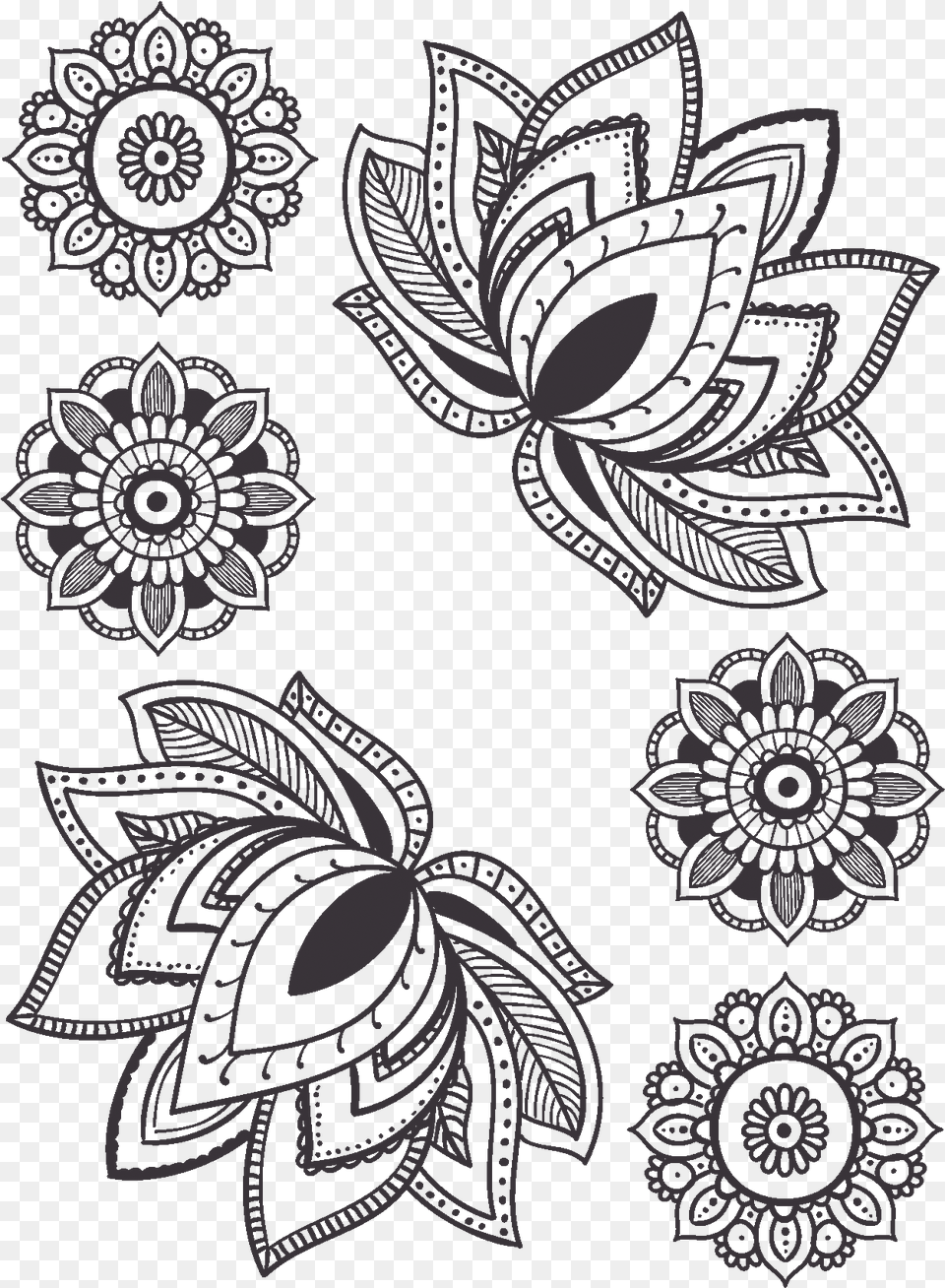 Vremennoe Tatu Kuvshinki I Mandali Water Lily Mandala, Pattern, Lace, Document, Id Cards Free Png