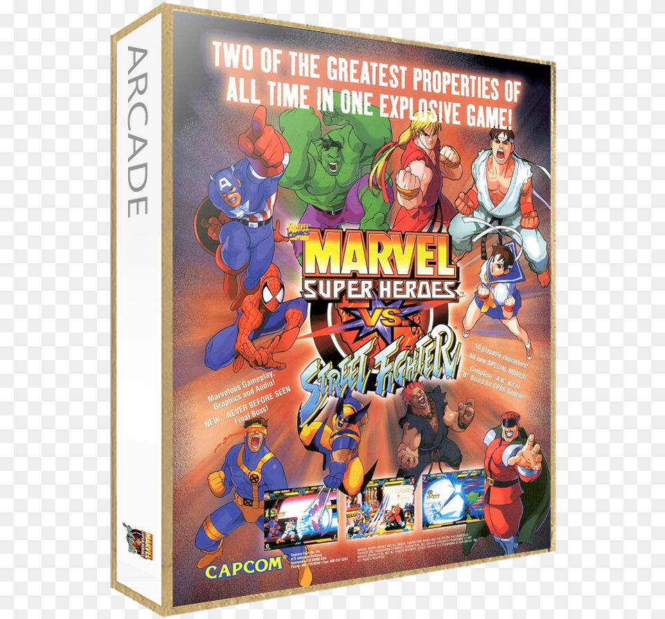 Vs Street Fighter Marvel Heroes Vs Street Fighter, Publication, Book, Comics, Person Free Png Download