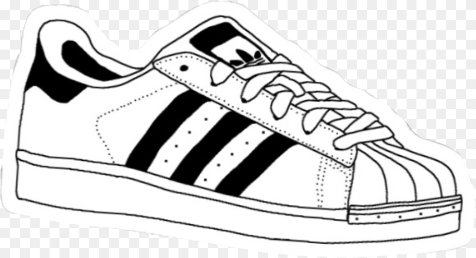 Vsco Aesthetic Adidas Shoe Blackandwhite Freetoedit Adidas Shoes Sticker, Clothing, Footwear, Sneaker Free Transparent Png