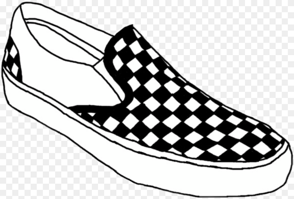 Vsco Stickers Black And White Vans, Clothing, Footwear, Shoe, Sneaker Free Png Download