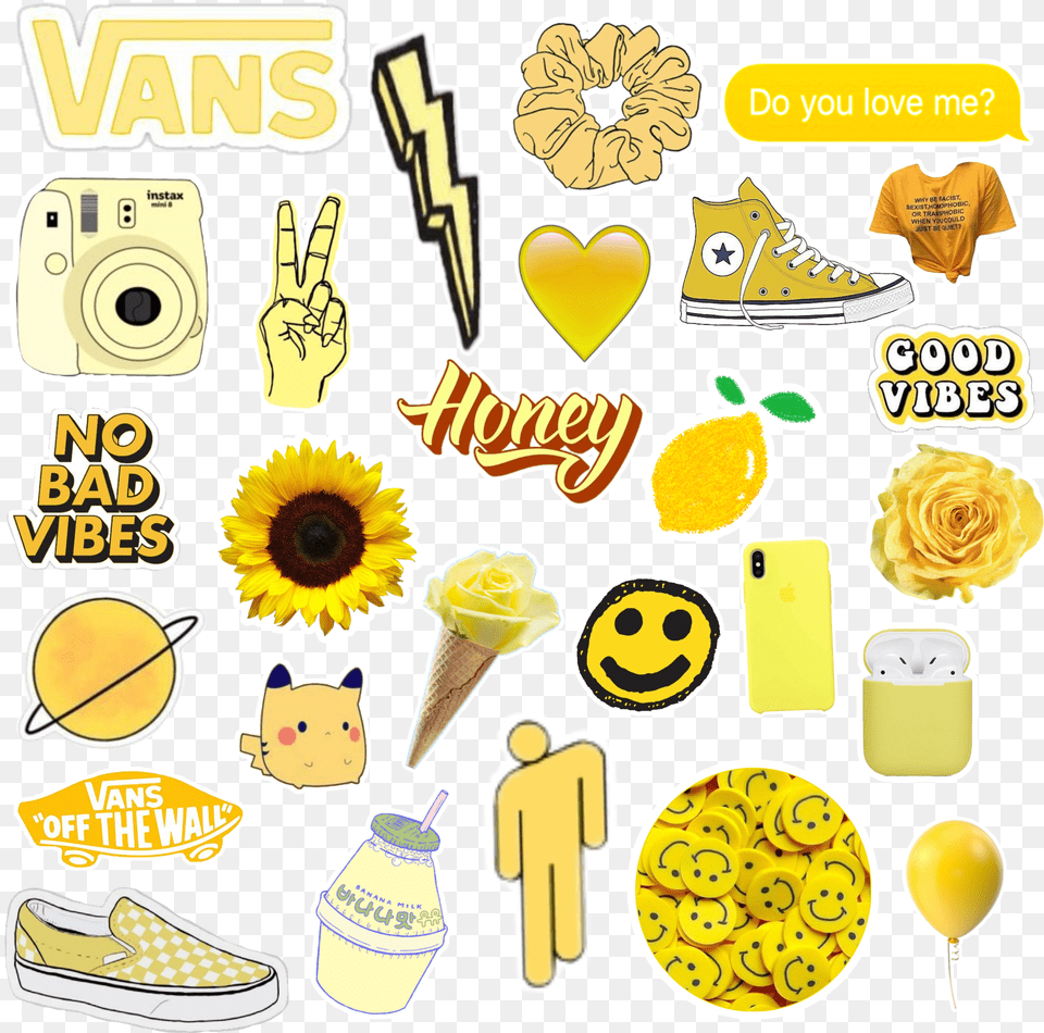 Vsco Stickers Yellow Posted By John Cunningham Aesthetic Stickers Vsco Yellow Free Png