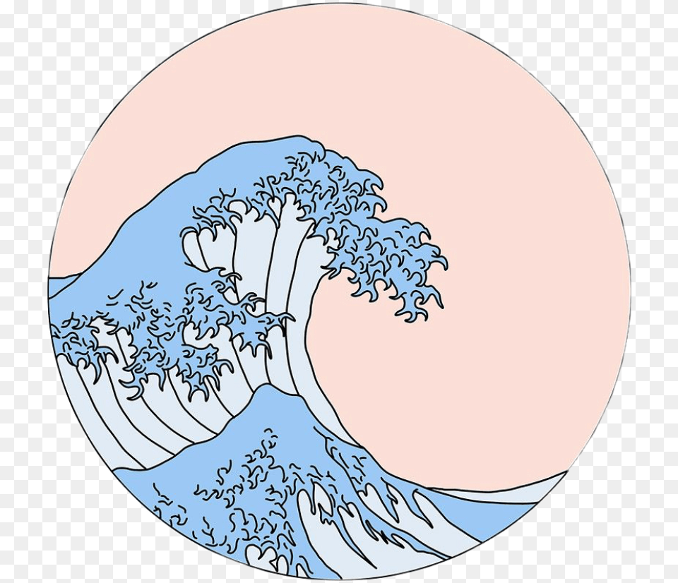 Vsco Wave Clipart Aesthetic Wave Sticker, Photography, Nature, Outdoors, Art Png