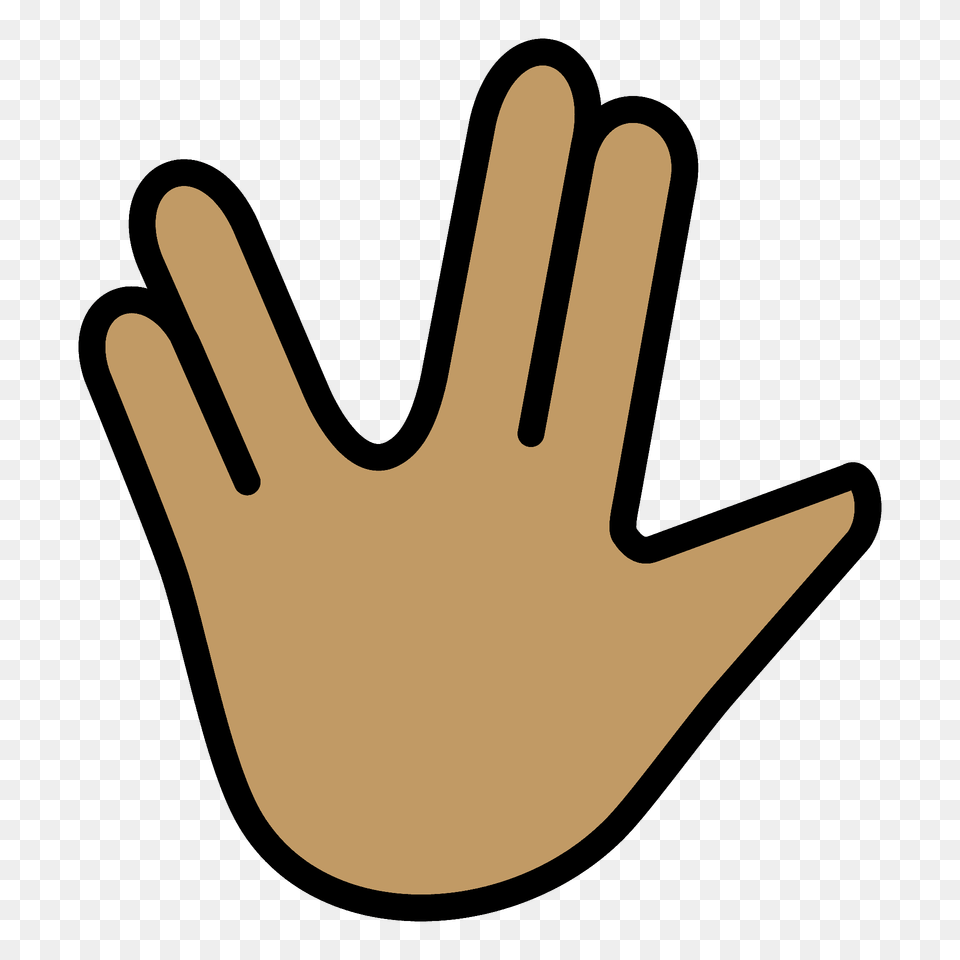 Vulcan Salute Emoji Clipart, Clothing, Glove, Body Part, Finger Free Png Download