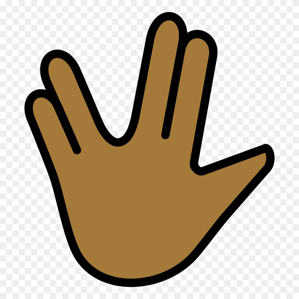 Vulcan Salute Emoji Clipart, Clothing, Glove, Body Part, Finger Png