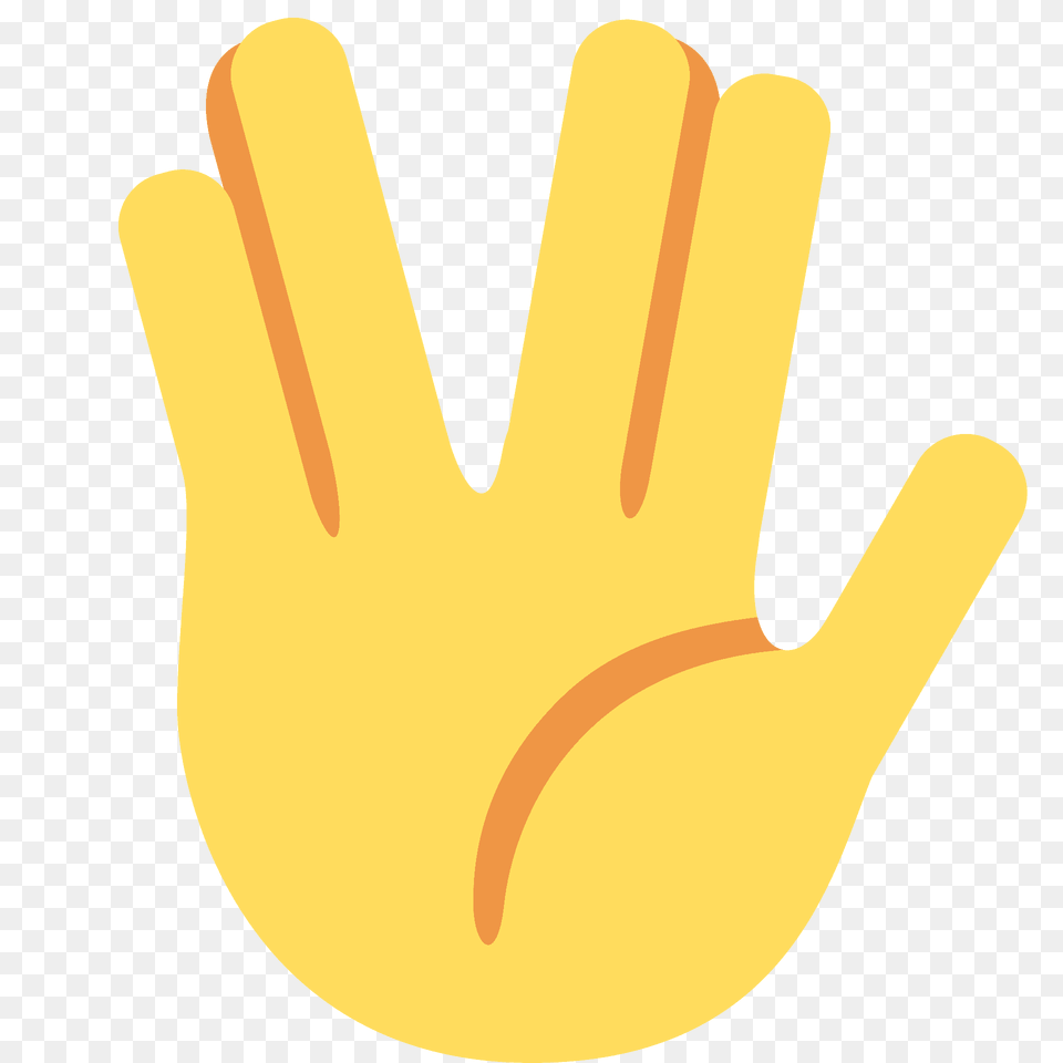 Vulcan Salute Emoji Clipart, Clothing, Glove, Body Part, Hand Free Png