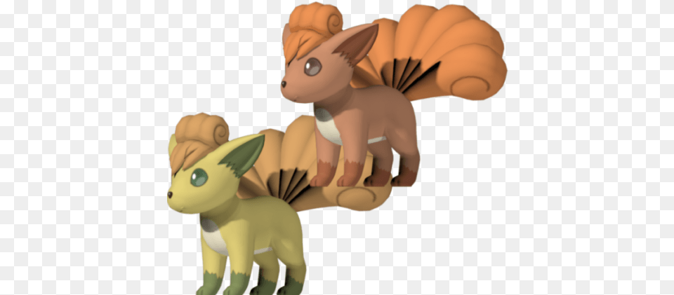 Vulpix Pokemon Character 3d Model Cartoon, Animal, Mammal, Baby, Person Free Transparent Png