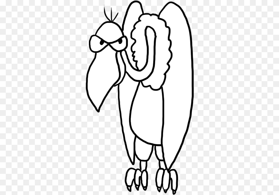 Vulture Sketch, Person, Cartoon, Animal, Head Png Image