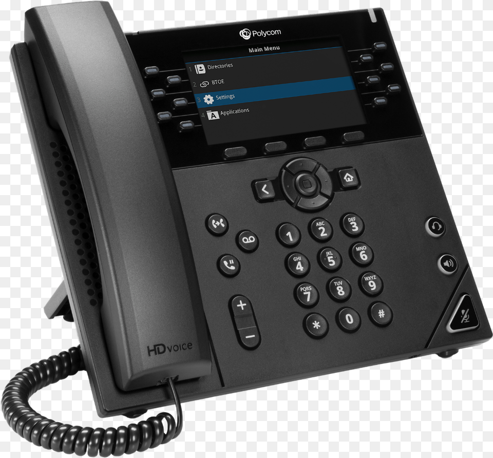 Vvx 450 Twelveline Color Ip Desk Phone Poly Formerly Vvx 450 Polycom, Electronics, Mobile Phone, Dial Telephone Png