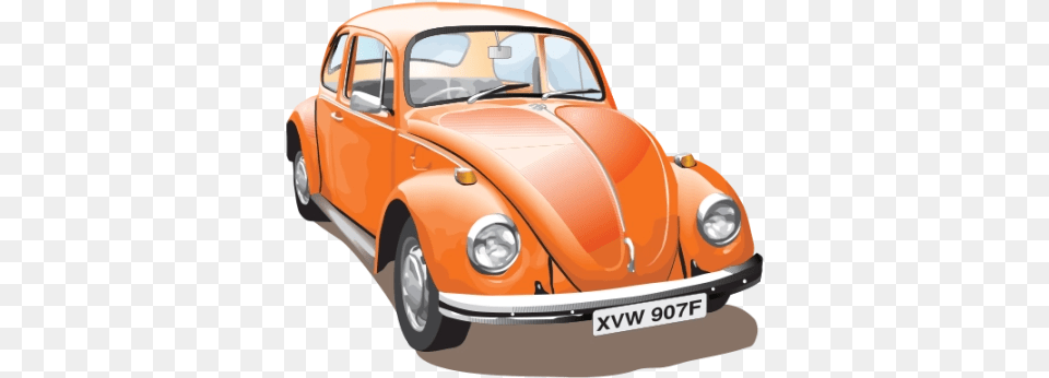 Vw Beetle Car Vector Illustration Volkswagen Old Beetle, Transportation, Vehicle, Machine, Wheel Png Image