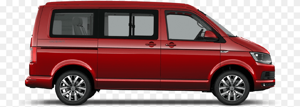 Vw Caravelle Cherry Red, Transportation, Van, Vehicle, Car Png