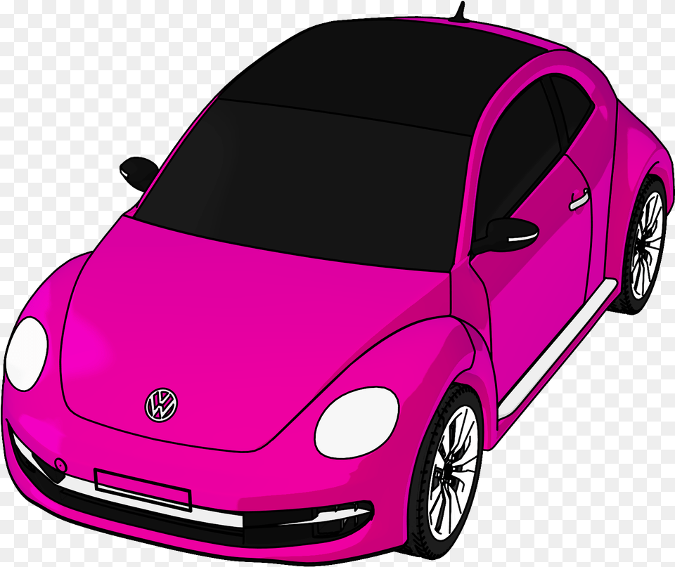 Vw Volkswagen Beetle Perspective View Clipart Vw Beetle, Wheel, Car, Vehicle, Coupe Png