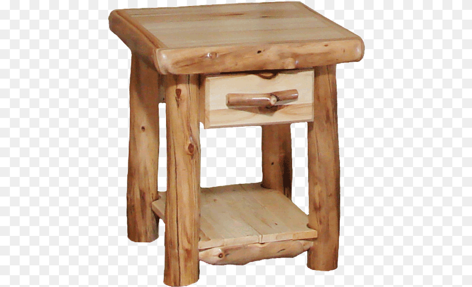 W Aspen End Table With Flat Front Drawer Stool, Furniture, Wood, Bar Stool, Mailbox Png Image