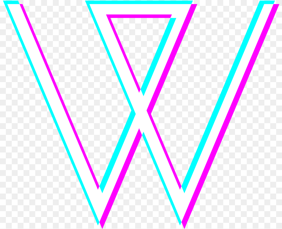 W Tricolor Triangle, Purple, Light Free Transparent Png