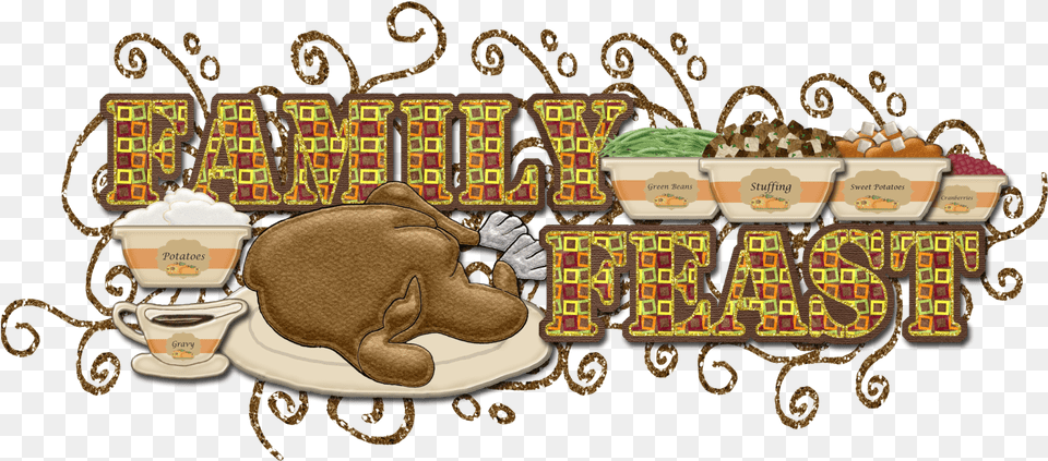 Wa Family Feast Cartoon, Cup, Plush, Toy, Cream Png Image