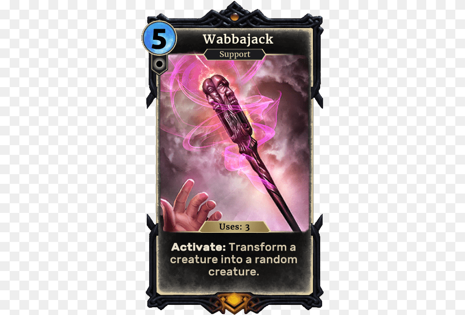 Wabbajack Elder Scrolls Legends Dragon, Wand, Advertisement, Person, Poster Png Image