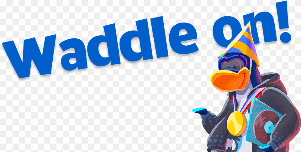 Waddle On Club Penguin Island, Clothing, Hat, Person, Party Hat Free Transparent Png
