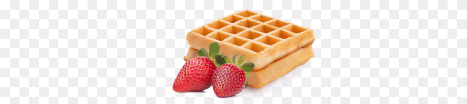 Waffle, Food, Berry, Fruit, Plant Png Image