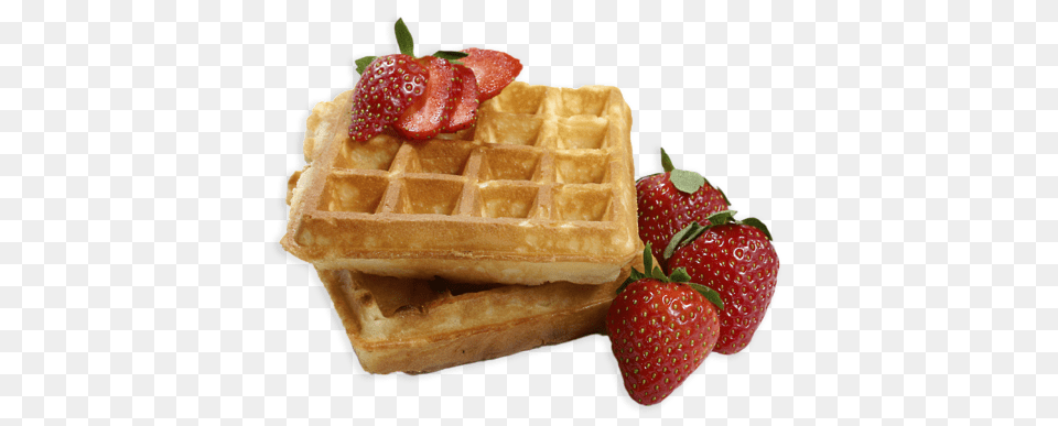 Waffle, Food, Berry, Fruit, Plant Free Png Download