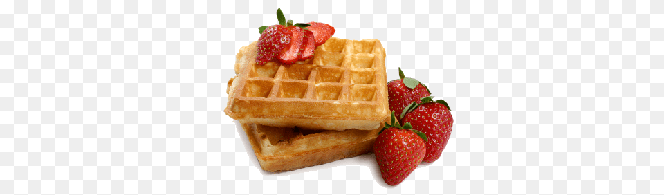 Waffle, Food, Berry, Fruit, Plant Free Transparent Png