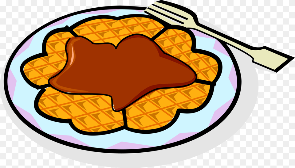 Waffle Clipart Breakfast, Food, Cutlery, Fork Png