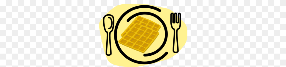 Waffle Clipart Coffee, Cutlery, Fork, Food, Ammunition Png Image