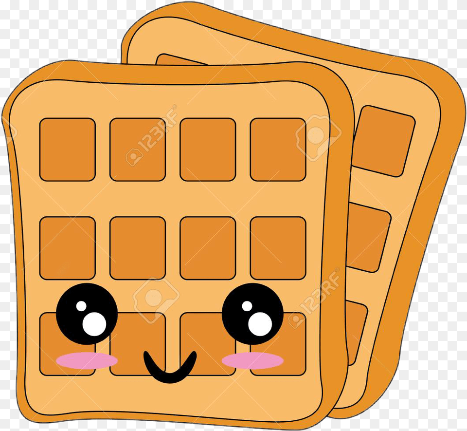 Waffle Kawaii, Bread, Food, Toast, Car Png Image