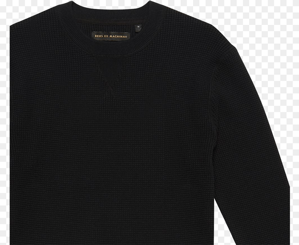 Waffle Knit Crew Sweater, Clothing, Long Sleeve, Sleeve, T-shirt Free Png