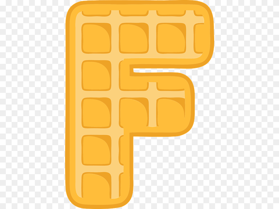 Waffle Letter F, Cross, Symbol, Food Free Png Download