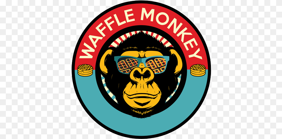 Waffle Monkey U2013 Cafe And Coffee Shop Circle, Logo, Person, Symbol, Emblem Free Transparent Png