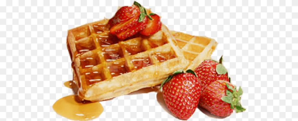 Waffles File Images Waffle Clipart Background, Food, Berry, Fruit, Plant Free Transparent Png