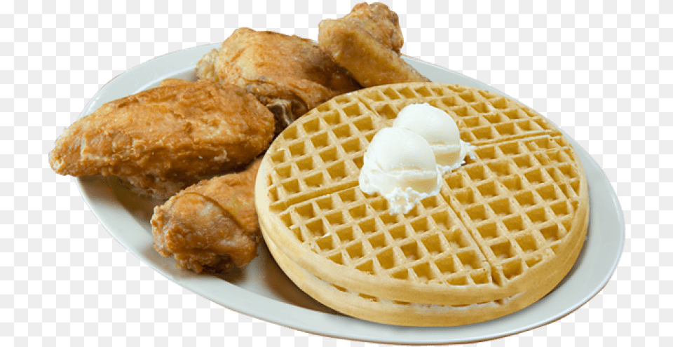 Waffles Images Roscoes Chicken Waffles Herbs Special, Dining Table, Furniture, Table, Food Free Transparent Png